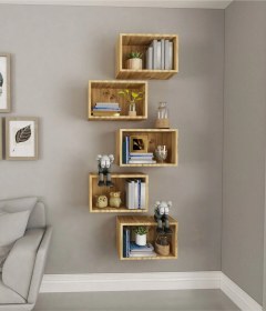 Resim Kitaplık Yeni Raf 5 Li Atlantik Çam 