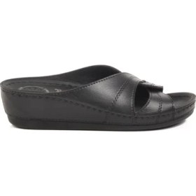 Resim Aspor Siyah Anatomik Kadın Dolgu Topuk Terlik 