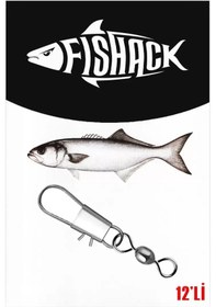 Resim Fishack Paslanmaz Klipsli Fırdöndü Gümüş No: 5 12'li 