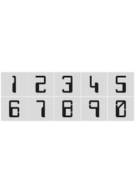 Resim Stencil Rakam Boyama Şablonu X042-sayı Rakam Yüksekliği 7 Cm 