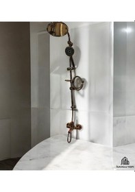 Resim İsaoğlu Yapı Bakır Duş Sistemi Broz Duş Başlığı Batarya Dahil Set Pirinç Materyal Bakır 