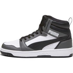 Resim Puma Rebound V6 Beyaz Siyah Erkek Bilekli Sneaker Spor Ayakkabı 