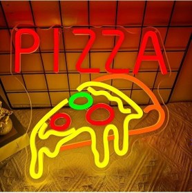 Resim Elmpaly Pizza Neon Işık Tabela - Usb Aydınlatmalı, Ayarlanabilir Parlaklık, 28.8x28.4cm Duvar Dekoru - 