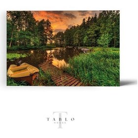 Resim Sandal Ve Yeşiller Ahşap Tablo 8mm 