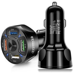 Resim Prestigegoods Araba Usb Şarj Cihazı 3.0/4.0 Hızlı Şarj 18w, 4 Portlu, Samsung S10-11-7 İphone Uyumlu 