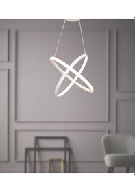 Resim Tt315-By Tt Aydınlatma 2Halka Modeli Mat Beyaz Led Avize 