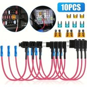 Resim Topnotch 10 Adet 3 Tip 12v Araç Sigorta Adaptörü Mini Ve Standart Sigorta Bağlantısı Kolay Kurulum 