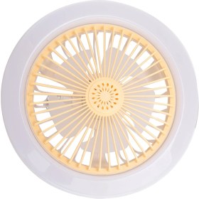 Resim E27 Tavan Fanı, Kapalı Düşük Fan Işığı, Gizli Elektrikli Fan Gimbal Lamba Tutucu (Krem Rengi) (Yurt Dışından) 