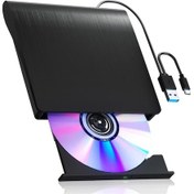 Resim Dream011 Ultra İnce Taşınabilir Usb 3.0 Type-c Cd Dvd Yazıcı Normal Yakım Windows Mac Linux Uyumlu 