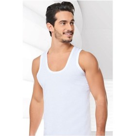 Resim Erkek Beyaz 6'lı Paket Klasik Penye Atlet 0001 001 
