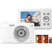 Resim Ximistore9 C15 1080p Dijital Fotoğraf Makinesi, 56mp, 8x Zoom, Otomatik Odaklama, 32gb Hafıza Kartı, Fildişi Beyaz 