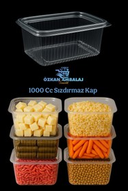 Resim Özkan Ambalaj Temizlik Kullan At Tek Kullanımlık Plastik Kapaklı Kase / Sızdırmaz Kap 1000 Cc 25 Adet 