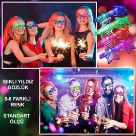 Resim MCM Group Ledli Yıldız Parti Gözlüğü 6 Renk 12 Adet 