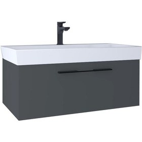 Resim Kobos Glow Lavabo Dolabı Füme 100 Cm Kb100003 Diğer 