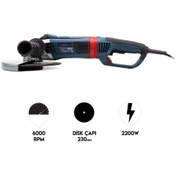 Resim Dawreek NBA115 230 MM Spral Bse Döner Başlıklı Taşlama 