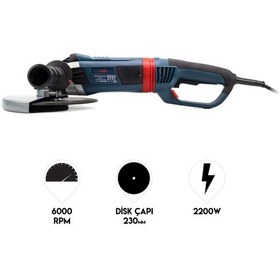 Resim Dawreek NBA115 230 MM Spral Bse Döner Başlıklı Taşlama 