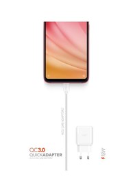 Resim Qc3 Tüm Telefonlara Uyumlu 3.0 Amper 18W Hızlı Şarj Başlığı 