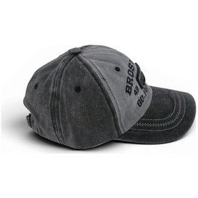 Resim Hedea Unisex Vintage Eskitme Beyzbol Şapkası Brosville Nakışlı Ayarlanabilir Siyah Gri Pamuklu Cap Çok Renkli 