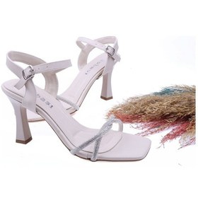 Resim Subaşı 2884 Kadın 9 Cm Topuklu Taşlı Açık Abiye Ayakkabı 001 