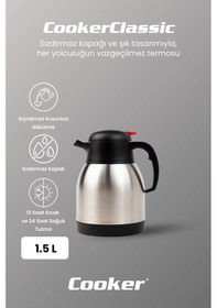Resim Cooker Classic 1.5 Litre Paslanmaz Çelik Termos Ckr2004 Diğer 