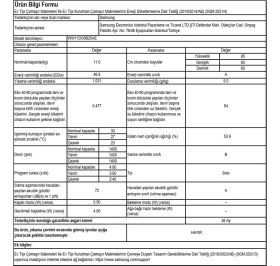 Resim Samsung WW11DG5B25AEAH A Enerji Sınıfı 11 kg 1400 Devir Çamaşır Makinesi 