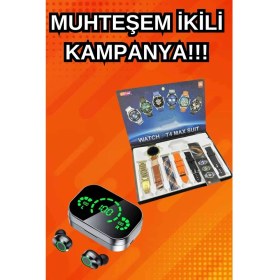 Resim Marsilyan Yeni Model Akıllı Saat ve Ucuz Kaliteli Bluetooth Kulaklık Amoled Ekran Aynalı 