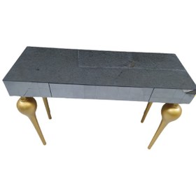 Resim Dresuar Tombul Ayak Model Kayın Torna Mdf Tabla Parlak Gold Boya (377599327) 