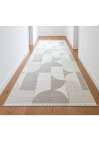 Resim Yağmurser Ekselans Yumuşak Dokulu Kaymaz Taban Halı Yolluk 3060 Krem Çok Renkli 