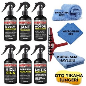 Resim Mertox İç Detay+jant-motor Temizleyici+hızlı Cila+torpido+lastik 