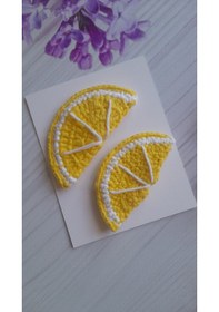 Resim Anomoneshop Örgü Toka Limonlu Model Sarı 