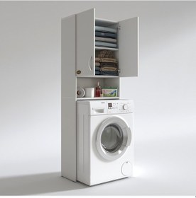 Resim Kenzlife Çamaşır Makinesi Dolabı Sinem Byz 180*066*30 Banyo Kiler Çok Renkli 