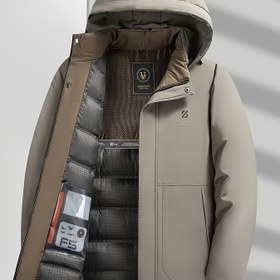 Resim Erkek Kışlık Kalın Mont, Outdoor Spor Kapüşonlu Polar Astarlı Dolgulu Alternatif 