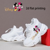 Resim 1 çift Mickey ve Minnie Şık ve Trend Düşük Toplu Spor Ayakkabı, Aydınlatmalı, Nefes Alabilir ve Hafif Kızlar için Outdoor Ayakkabı, Tüm Mevsimler İçin Uygun, 2D Düz Tabanlı 