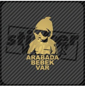 Resim Sticker Works Arabada Bebek Var Sticker 