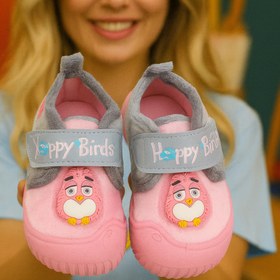 Resim Behtah Kundura Kız Çoçuk Bebek Kaydırmaz Taban Cırtlı Panduf Pamuk Astarlı Çok Amaçlı Okul Kreş Patiği Ev Patiği 