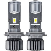 Resim Teltree H4 Tipi Gri Led Far Ampülü, 90w 6000k Işık, 25000lm Parlaklık, Ip68 Su Geçirmez, Çift Paket, 30000+ Saat Ömür 