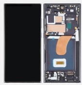 Resim Te Samsung Uyumlu S23 Ultra S918 Uyumlu Çıtalı Oled Lcd Ekran Siyah 