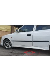 Resim Hyundai Accent Admire Yan Marşpiyel Seti Mat Siyah Plastik 2000-2006 