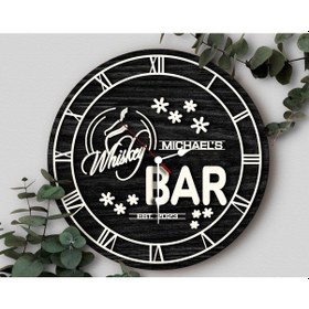 Resim Bk Gift Barlara Özel Dekoratif Siyah Ahşap Duvar Saati 35cm-22 , Bar Duvar Saati , Cafe Duvar Saati , Özel Ahşap Saat Kobitmeyen138352 Bk Gift 
