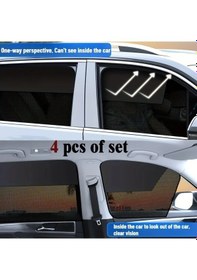 Resim Elmpaly 2025 4 Parça Araç Yan Cam Güneşlik Siyah Uv Koruma Pratik Kurulum Çoğu Otomobile Uyumlu 