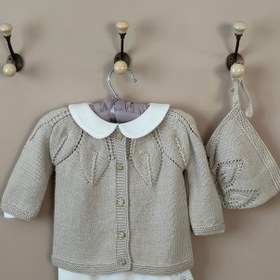 Resim French Model Bebek Hırka & Şapka Takımı - 9-12 ay / Gri 
