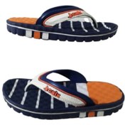 Resim Calx Ca9132-010 Erkek Lacivert Turuncu Parmak Arası Plaj Günlük Yürüyüş Terlik 