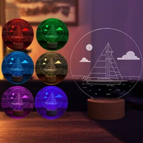 Resim Yelkenli Bulut Figürlü Dekoratif Hediye Led Masa Lambası | BYLAMP 