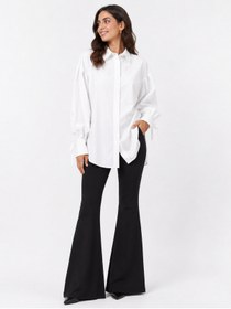 Resim AREL BOUTİQUE Oversize Bağcık Detaylı Tesettür Gömlek 