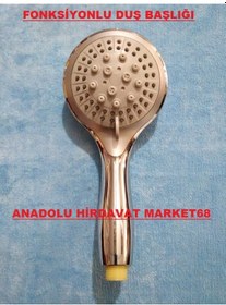 Resim Yms 5 Fonksiyonlu Lüx Duş Başlığı Krom Kaplı Hafif Aynalı Gri Ren 