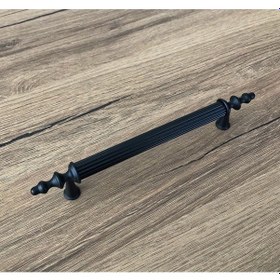 Resim Zend Mat Siyah Mobilya Dolap Mutfak Çekmece Kulpu 96 Mm 10 Adet 
