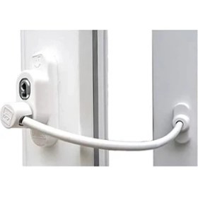 Resim 5 Adet Çelik Halatlı Pvc Pencere Çocuk Emniyet Kilidi Beyaz 