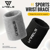 Resim 1 adet - 2 adet WRELS Üniseks Spor Bileklikler - Ter Emici Hızlı Kuruyan Elastik Destek Koruma, Basketbol Tenis Jimnastik Antrenmanları için Ayarlanabilir Giyim Tasarımı, Nem Çeken Hafif (Gri/Siyah) 