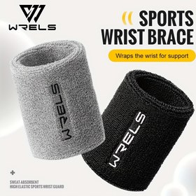 Resim 1 adet - 2 adet WRELS Üniseks Spor Bileklikler - Ter Emici Hızlı Kuruyan Elastik Destek Koruma, Basketbol Tenis Jimnastik Antrenmanları için Ayarlanabilir Giyim Tasarımı, Nem Çeken Hafif (Gri/Siyah) 