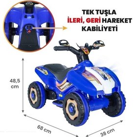 Resim Kumandalı Akülü Araba 6 Volt 2-4 Yaş Mavi 